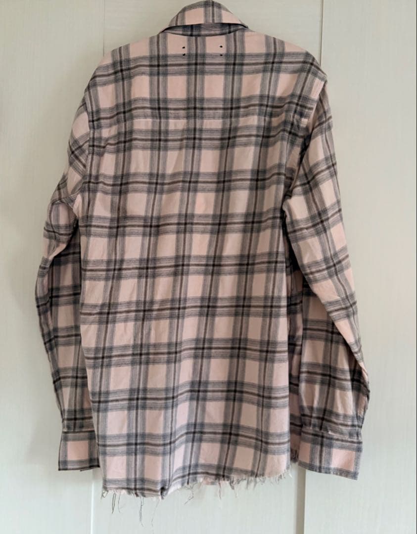 AMIRI アミリ　ピンク系チェック柄カジュアルシャツ