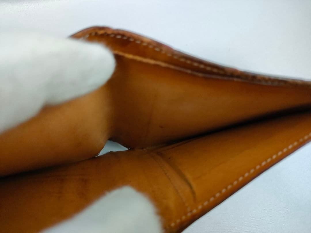 ガンゾ GANZO クロコダイルレザー 二つ折り財布 ダークブラウン