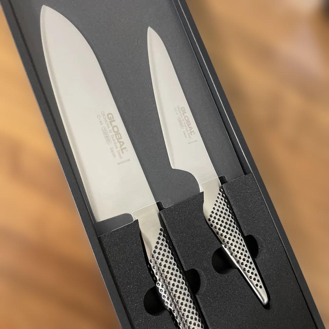 【匿名発送‼︎】GLOBAL 包丁 ステンレス鋼　三徳3点セット