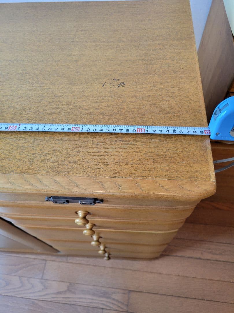 木製チェスト 5つの引き出し付き