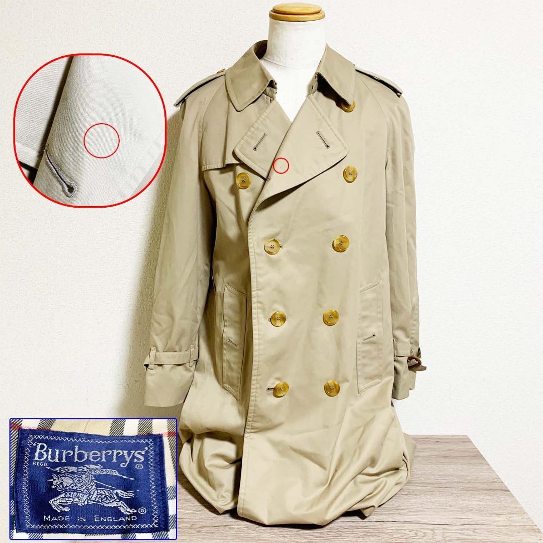 【美品】バーバリー トレンチコート ベルト欠損 ノバチェック ベージュ L