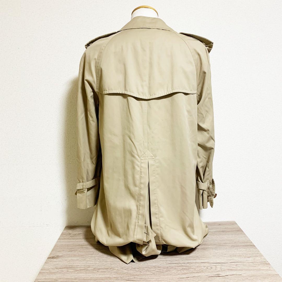 【美品】バーバリー トレンチコート ベルト欠損 ノバチェック ベージュ L