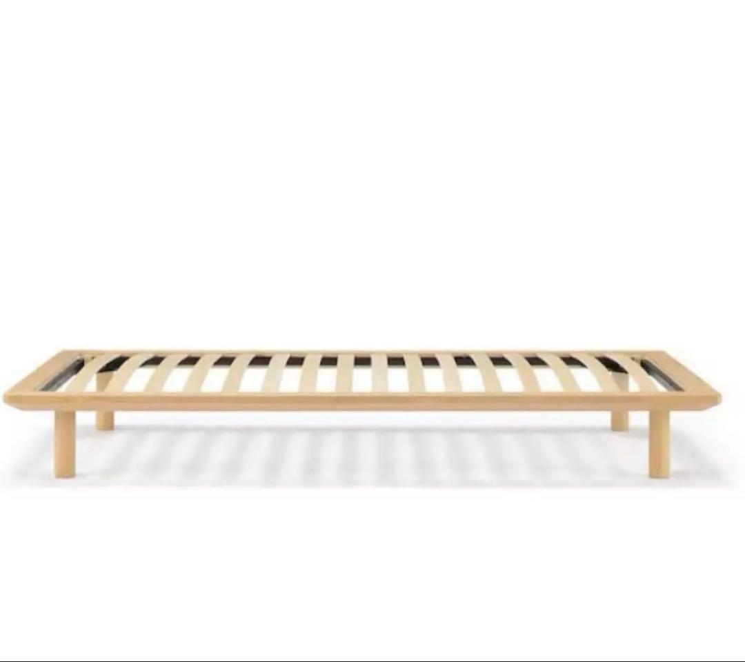 無印良品 タモ材 シングル ベッド 脚付き