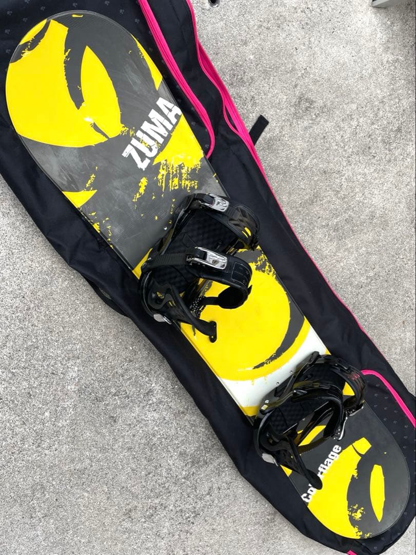 ZUMA スノーボード×RIDE バインディング イエロー/レッド 135cm