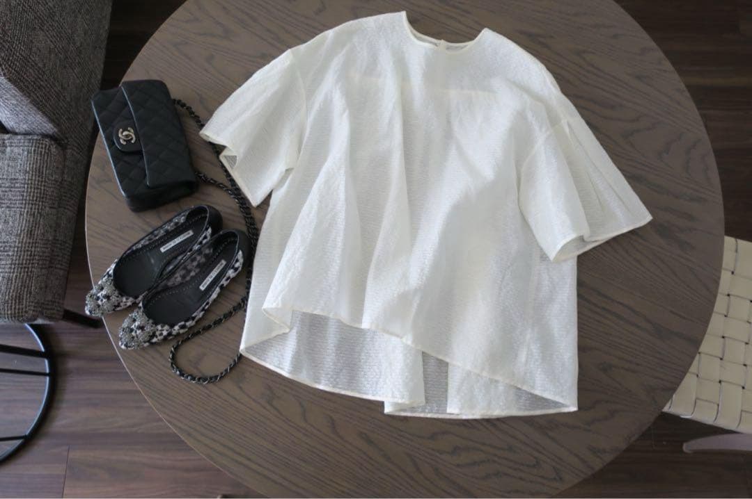 Drawer ふんわり半袖シャツ 36 ホワイト