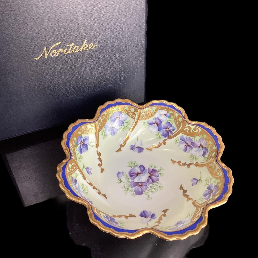美品【超希少】ノリタケ ダイヤモンドコレクション ボウル ハンドペイント 花柄