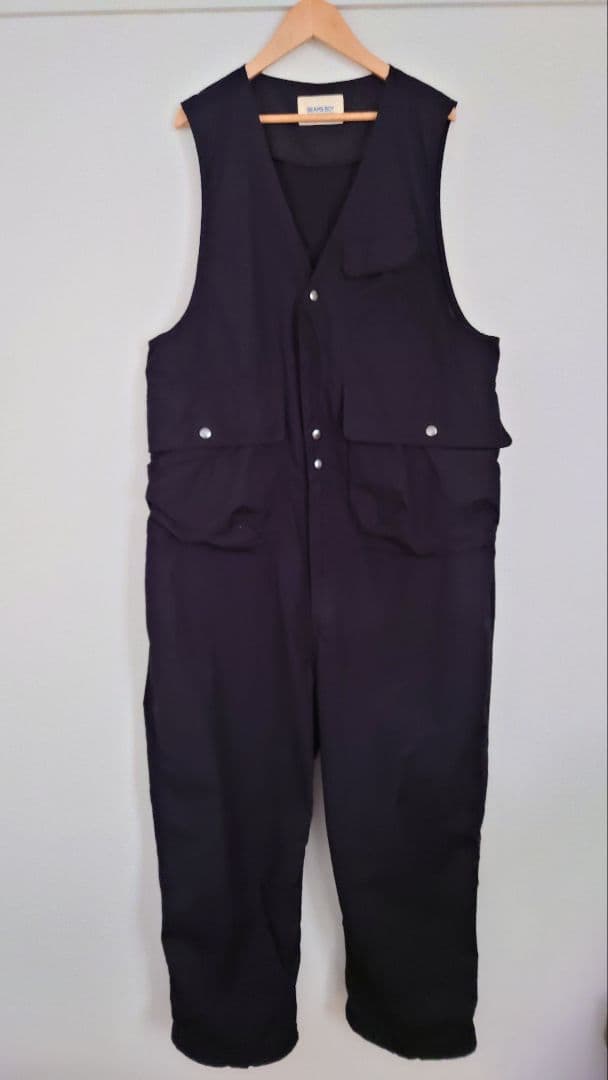 BEAMSBOYコットンウェザー ハンティングベスト オールインワン