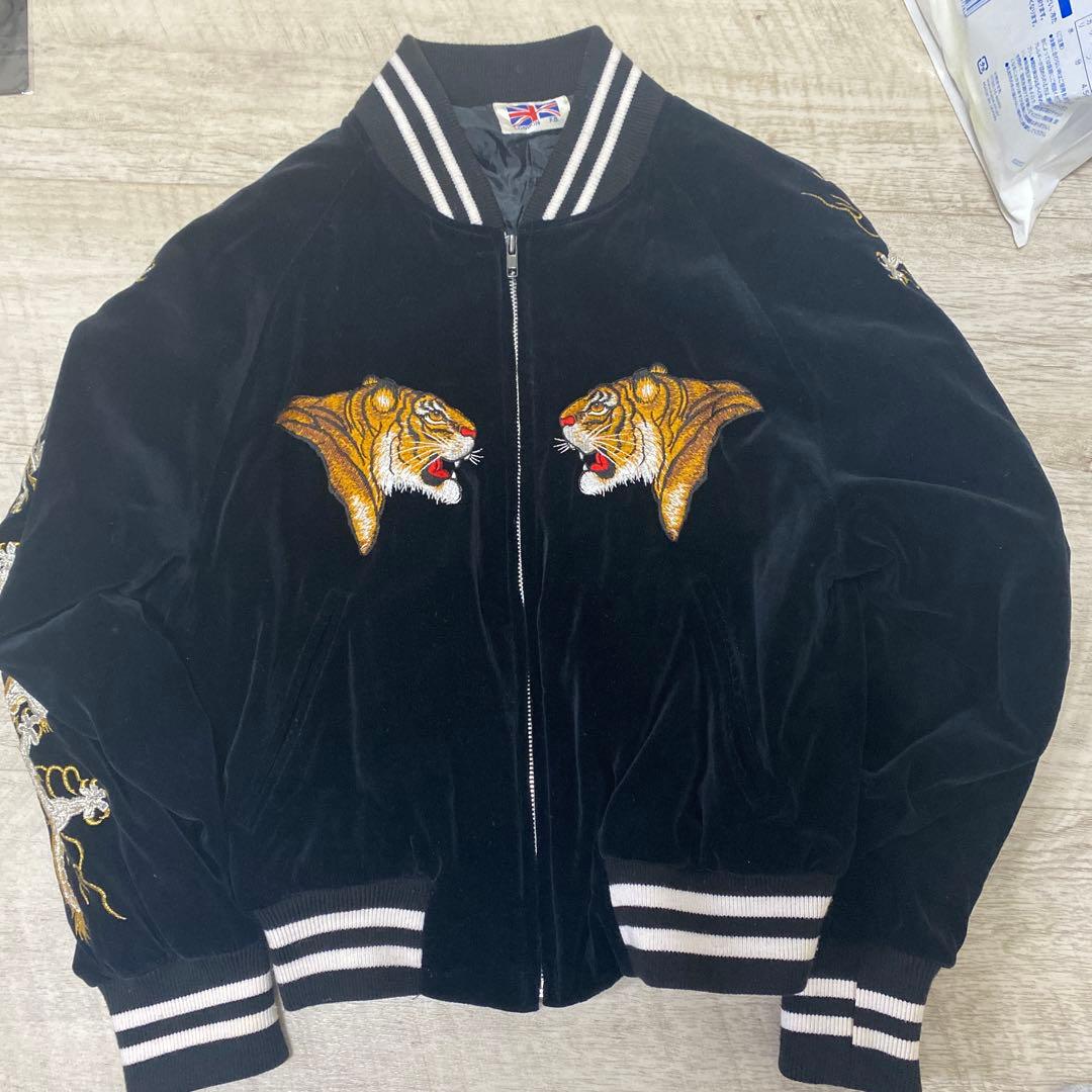 80〜90s スカジャンベロア　ヴィンテージ