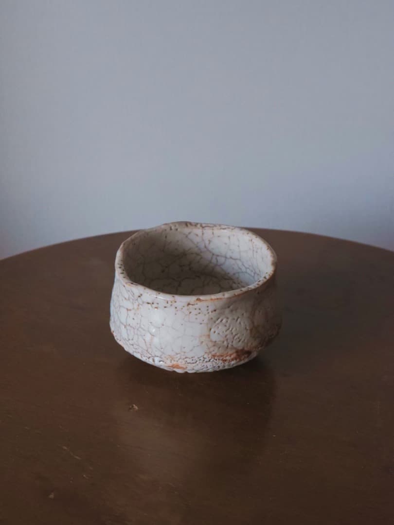 美濃焼　絵志野　茶碗　茶道具　時代物　Q2328