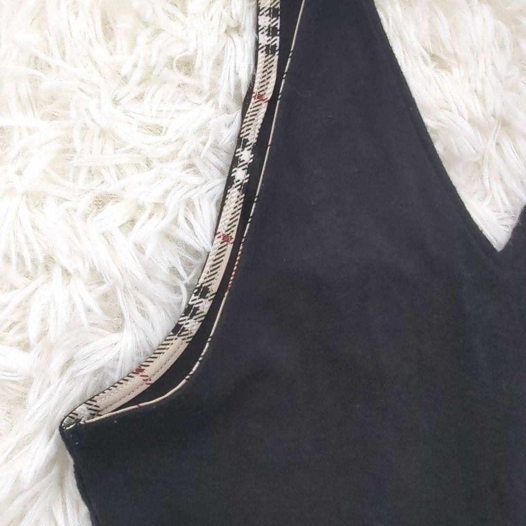 BURBERRY 　リボン　ホルターネック　タンクトップ　ノバチェック　ロゴ　M