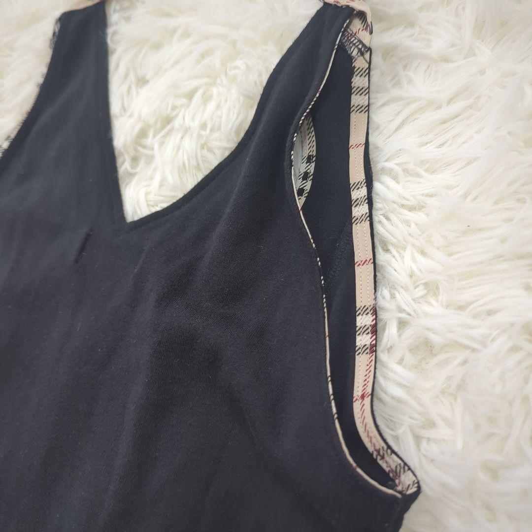 BURBERRY 　リボン　ホルターネック　タンクトップ　ノバチェック　ロゴ　M