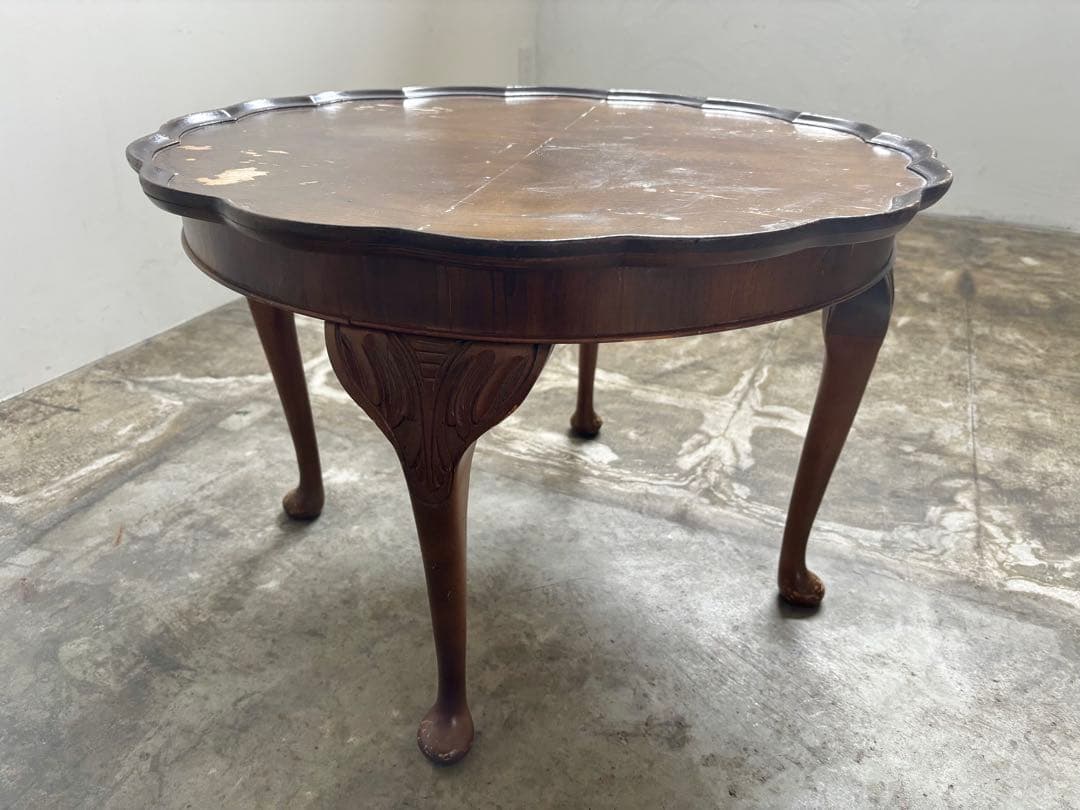 アンティーク　コーヒーテーブル　猫足テーブル