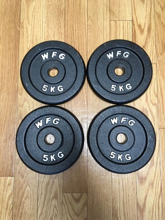 ダンベルプレート5キロ4枚組