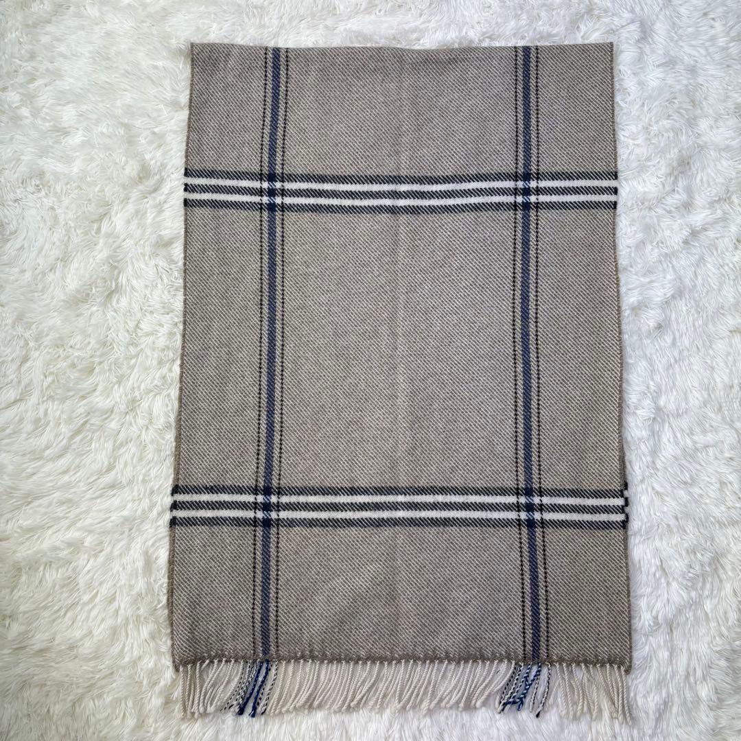 BEGG&CO✨トゥモローランド✨大判マフラーストール✨チェックアンゴラウール混