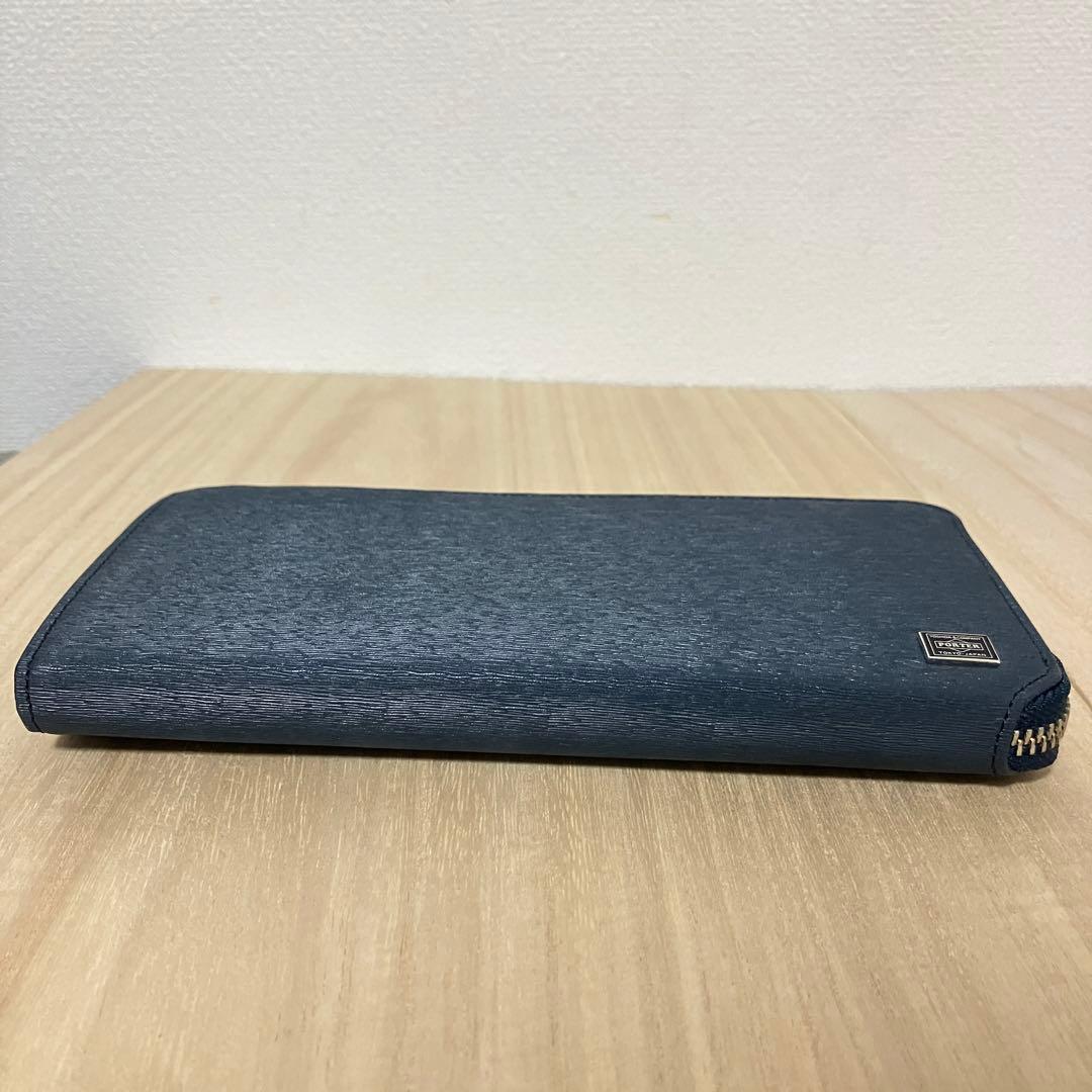 訳あり未使用✨ ポーター PORTER カレント L字ZIP 長財布 ネイビー