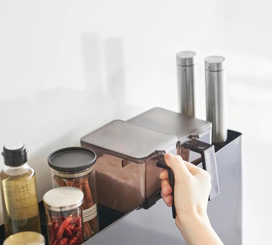 【定価15950円】tower 隠せる調味料ラック タワー 2段 ブラック