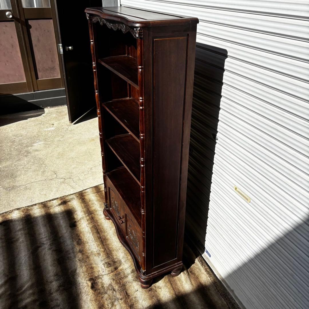 ロココ調 アンティーク家具 オープンブックケース キャビネット本棚 飾り棚