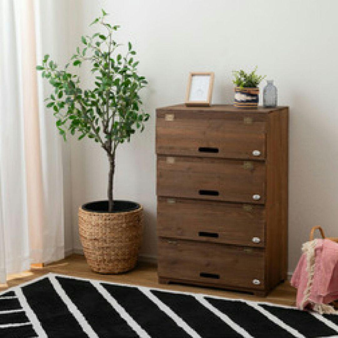 【中古】フラップ扉シューズラック4段 レトロ ヴィンテージ パタパタ下駄箱