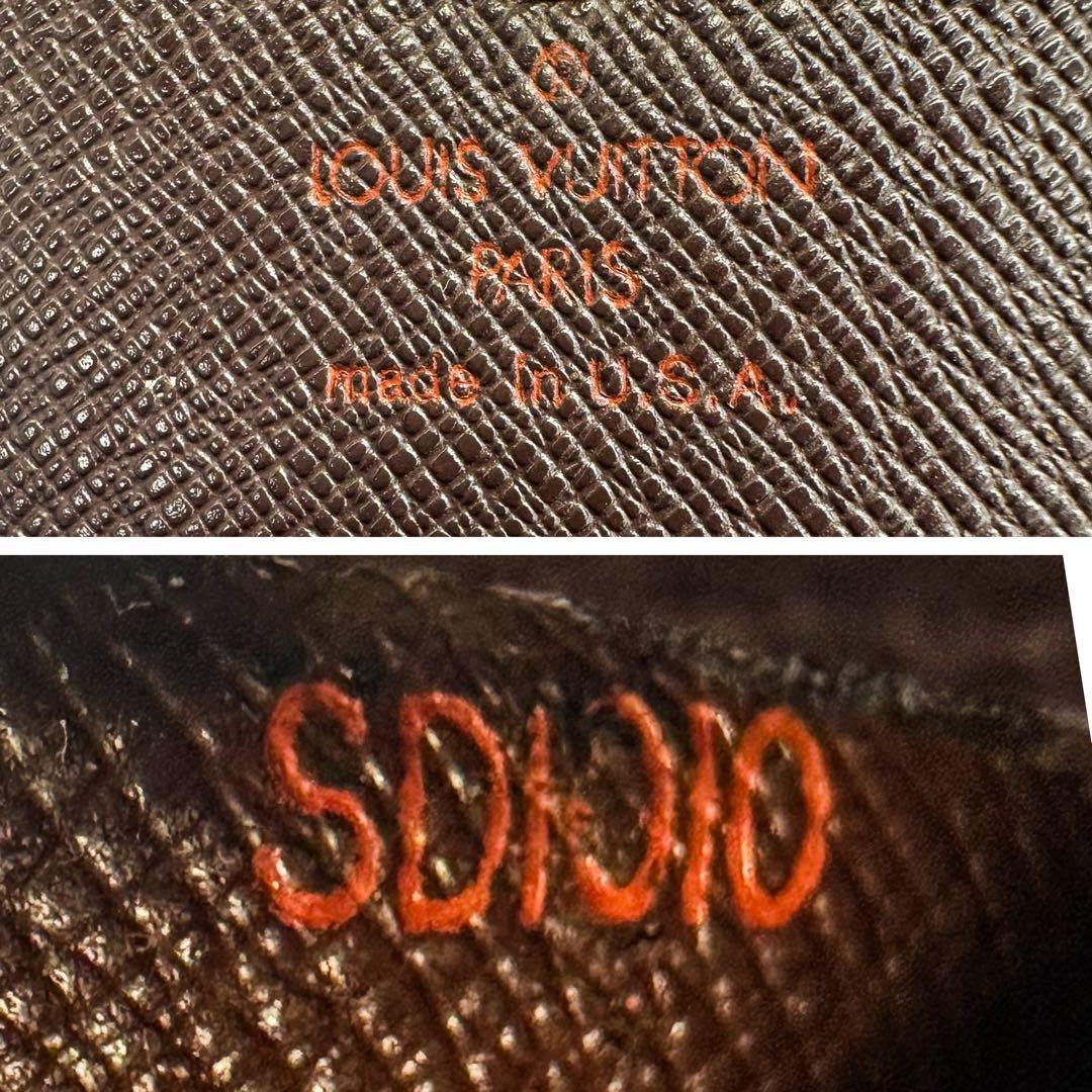 【美品】ルイヴィトン Wホック財布 ダミエ 3つ折財布 SD1010