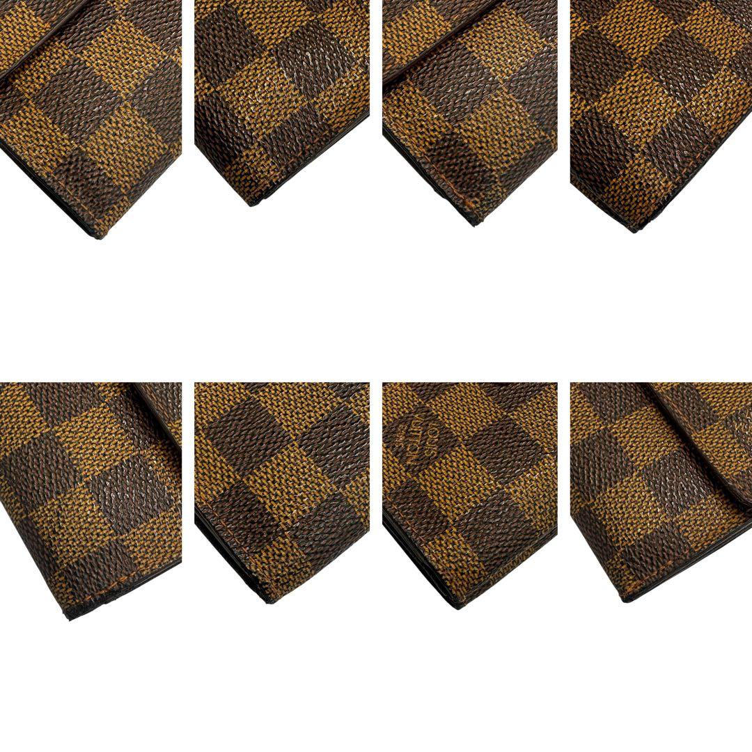 【美品】ルイヴィトン Wホック財布 ダミエ 3つ折財布 SD1010