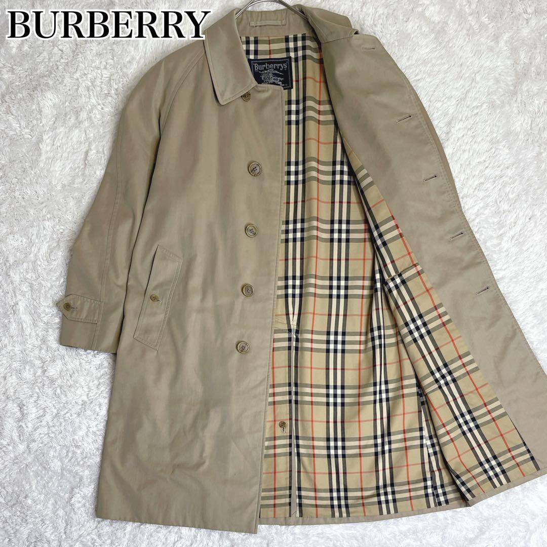 90s BURBERRY'S ステンカラーコート ベージュ ノバチェック ロング