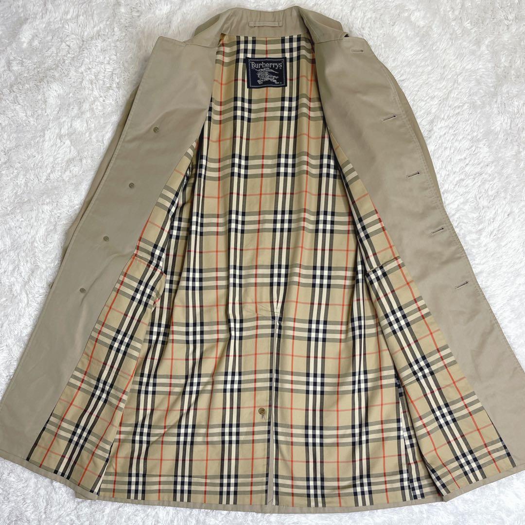 90s BURBERRY'S ステンカラーコート ベージュ ノバチェック ロング