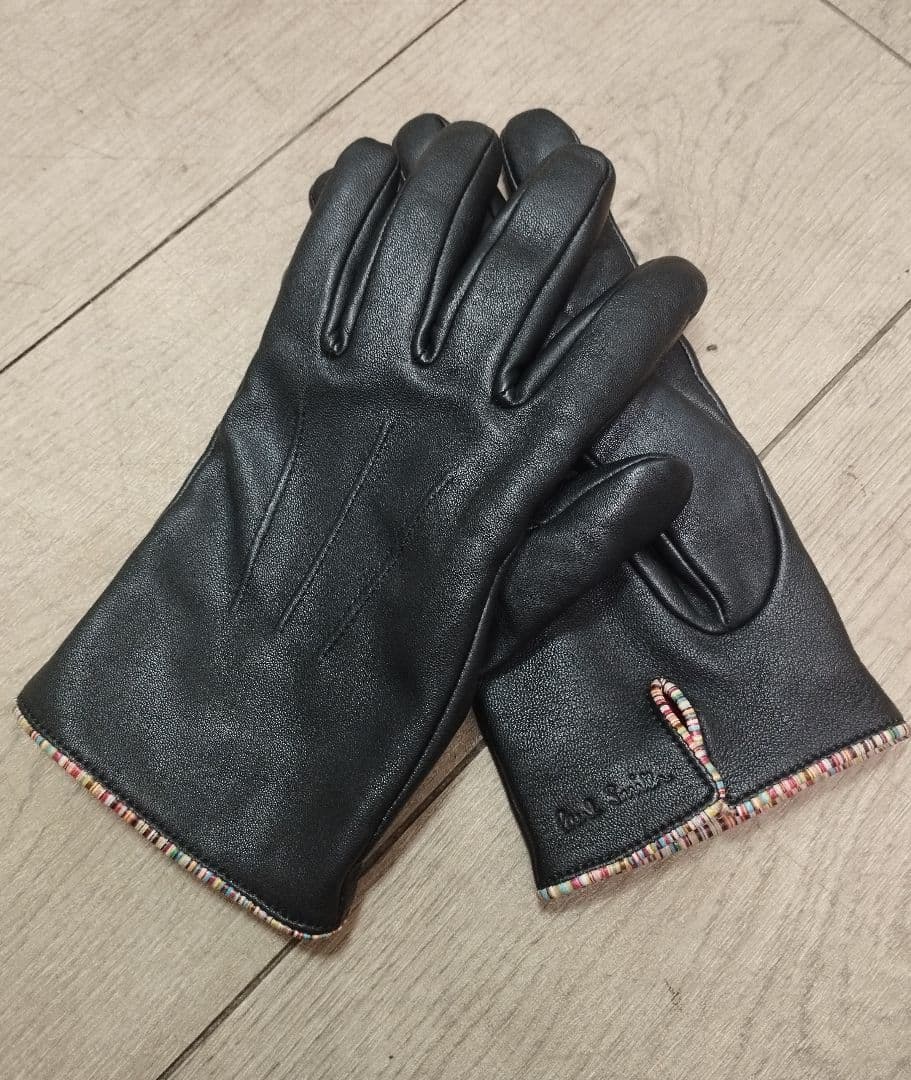 【美品】ポールスミス ラムレザー グローブ 手袋 ブラック　本革