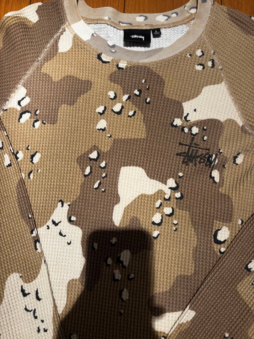 最終値下げ 確実正規品 Stussy Raglan サーマル　L/S CAMO