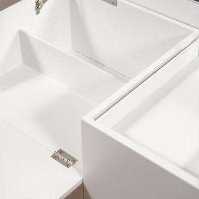 JUNKOダイニングテーブル　75× コスメワゴン　ホワイト　２点セット