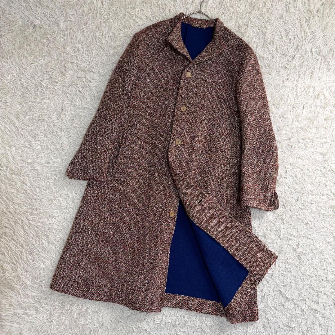 16340✨45R アーミッシュツイードコート ロングコート ウール 日本製