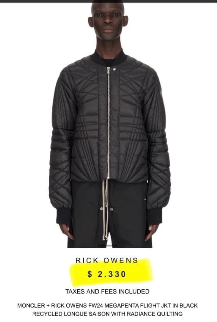 ジャケット・アウター Moncler Rick Owens Megapenta