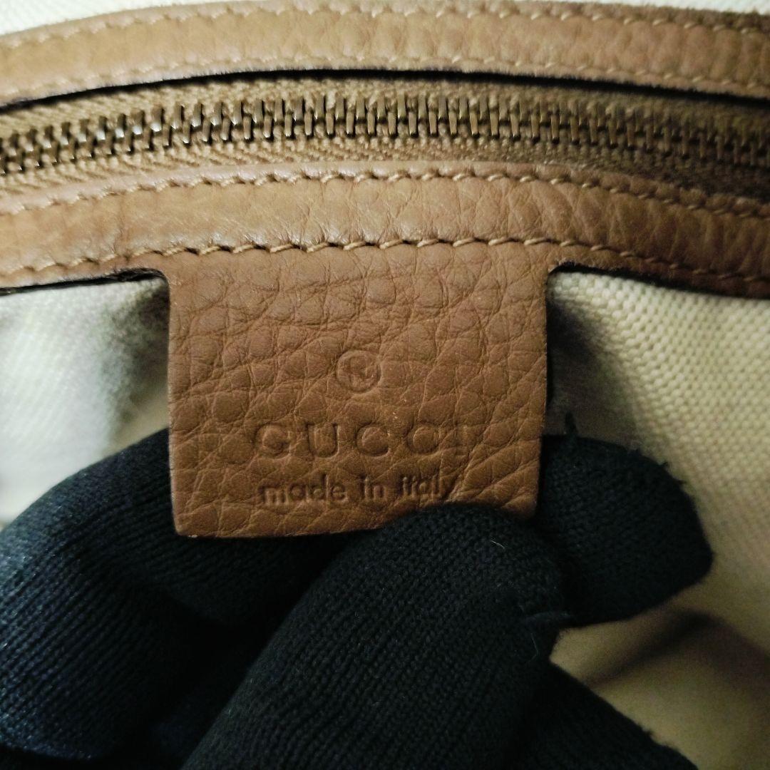 GUCCI ソーホー ハンド トートバッグ 大容量 ブラウン GG