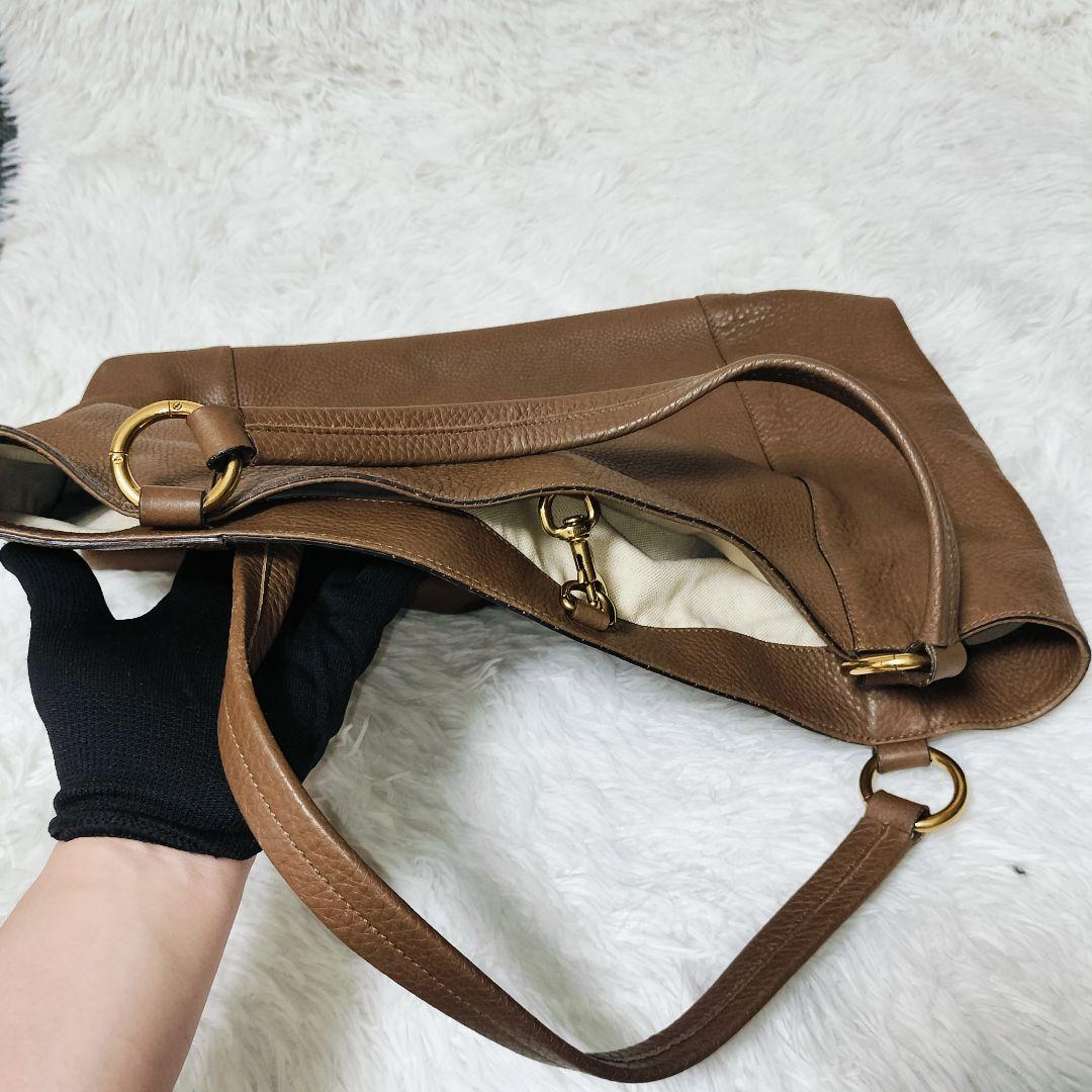 GUCCI ソーホー ハンド トートバッグ 大容量 ブラウン GG