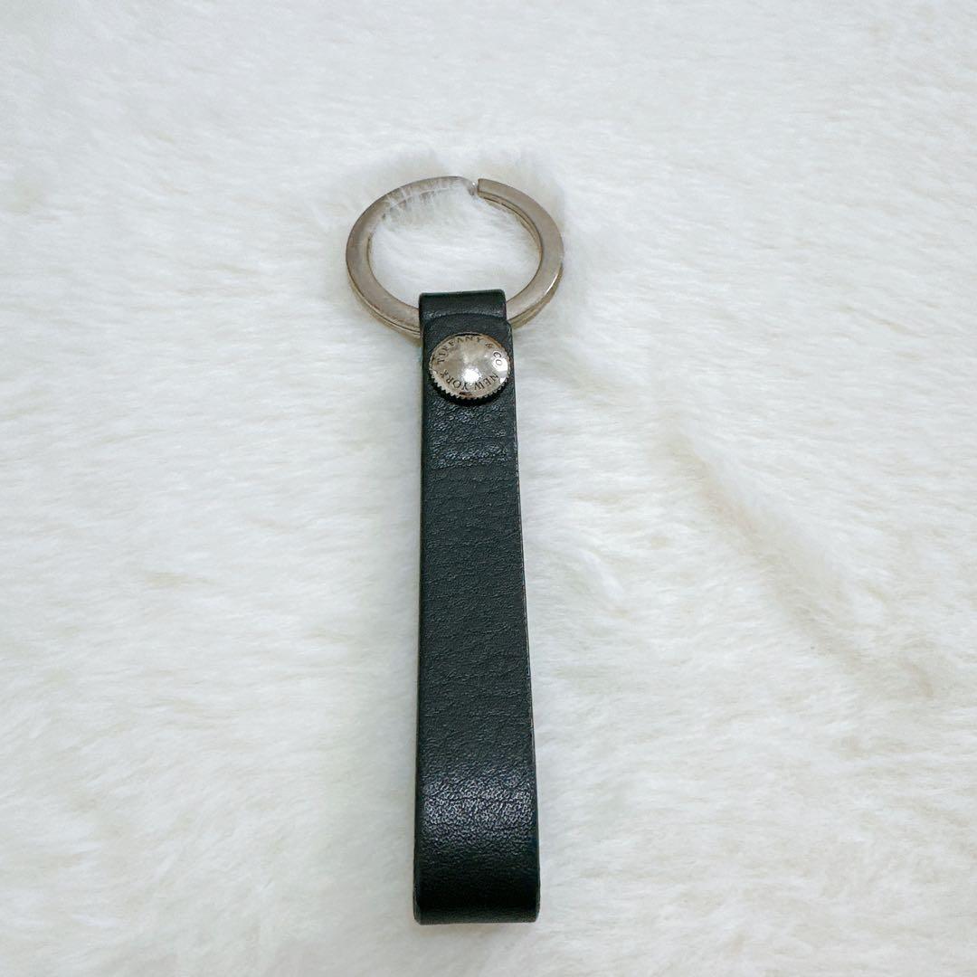 TIFFANY＆Co ティファニー レザーストラップ付キーリング スナップループ