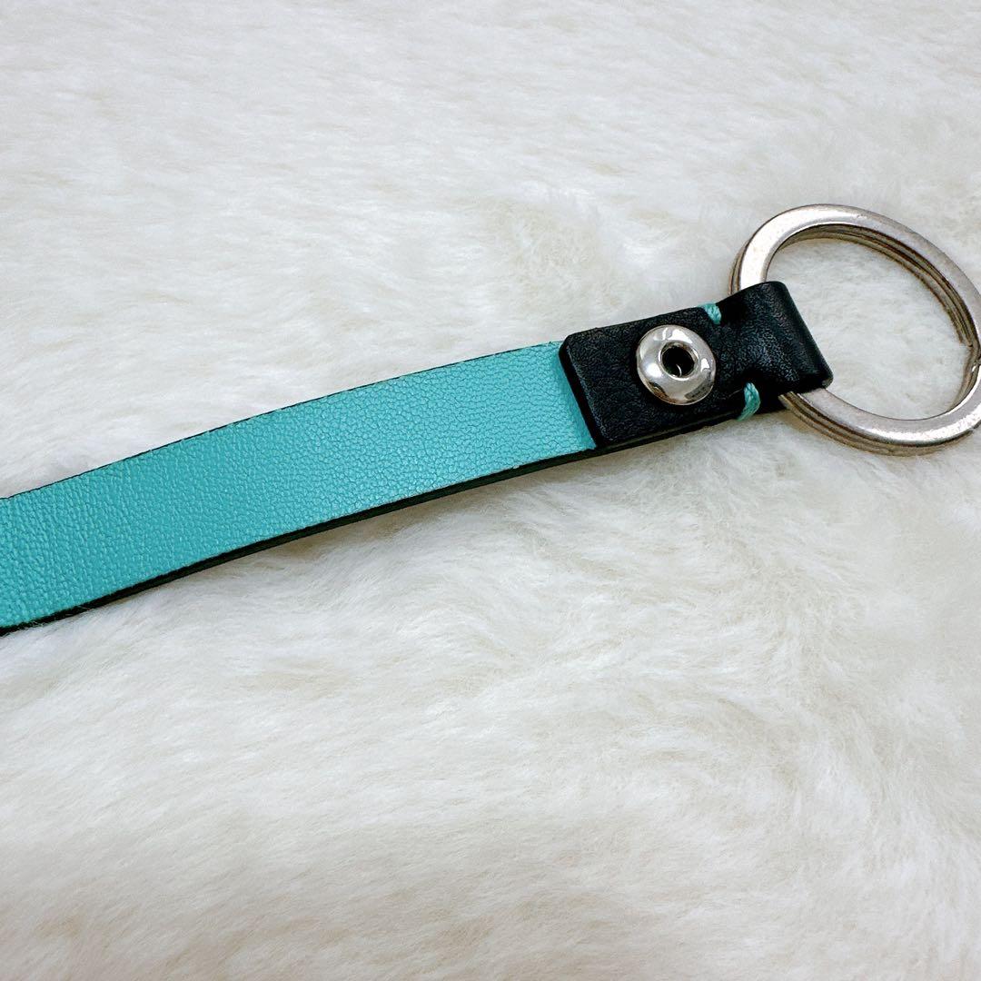TIFFANY＆Co ティファニー レザーストラップ付キーリング スナップループ