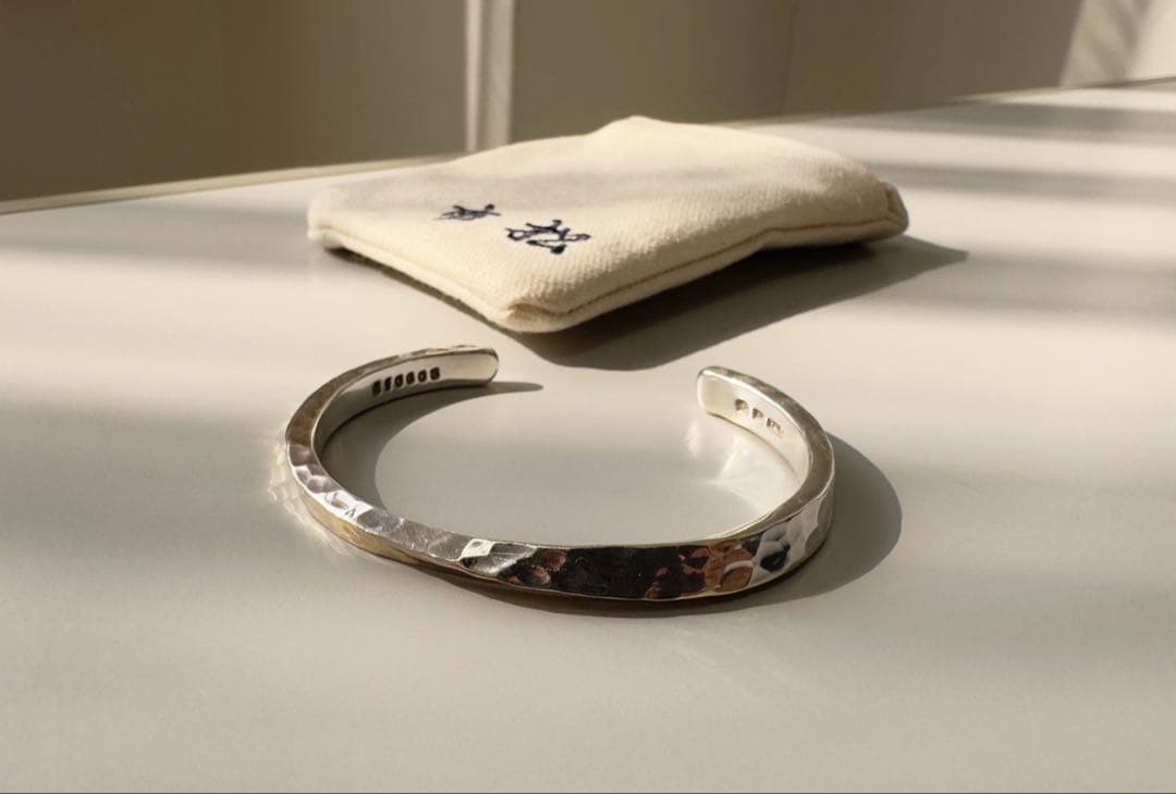 市松 K14 × silver925 スパイラルバングル