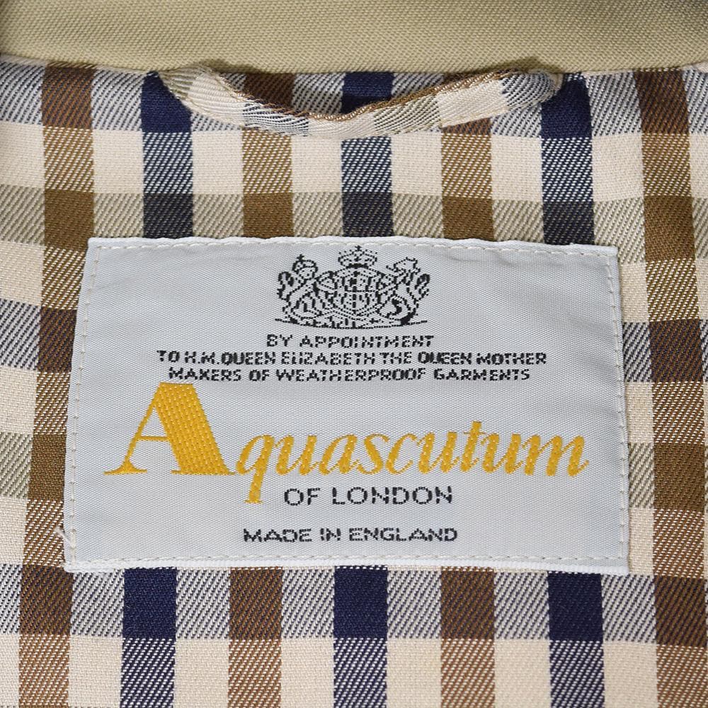 タグ付き 90s 英国製 アクアスキュータム ヴィンテージ トレンチコート 12