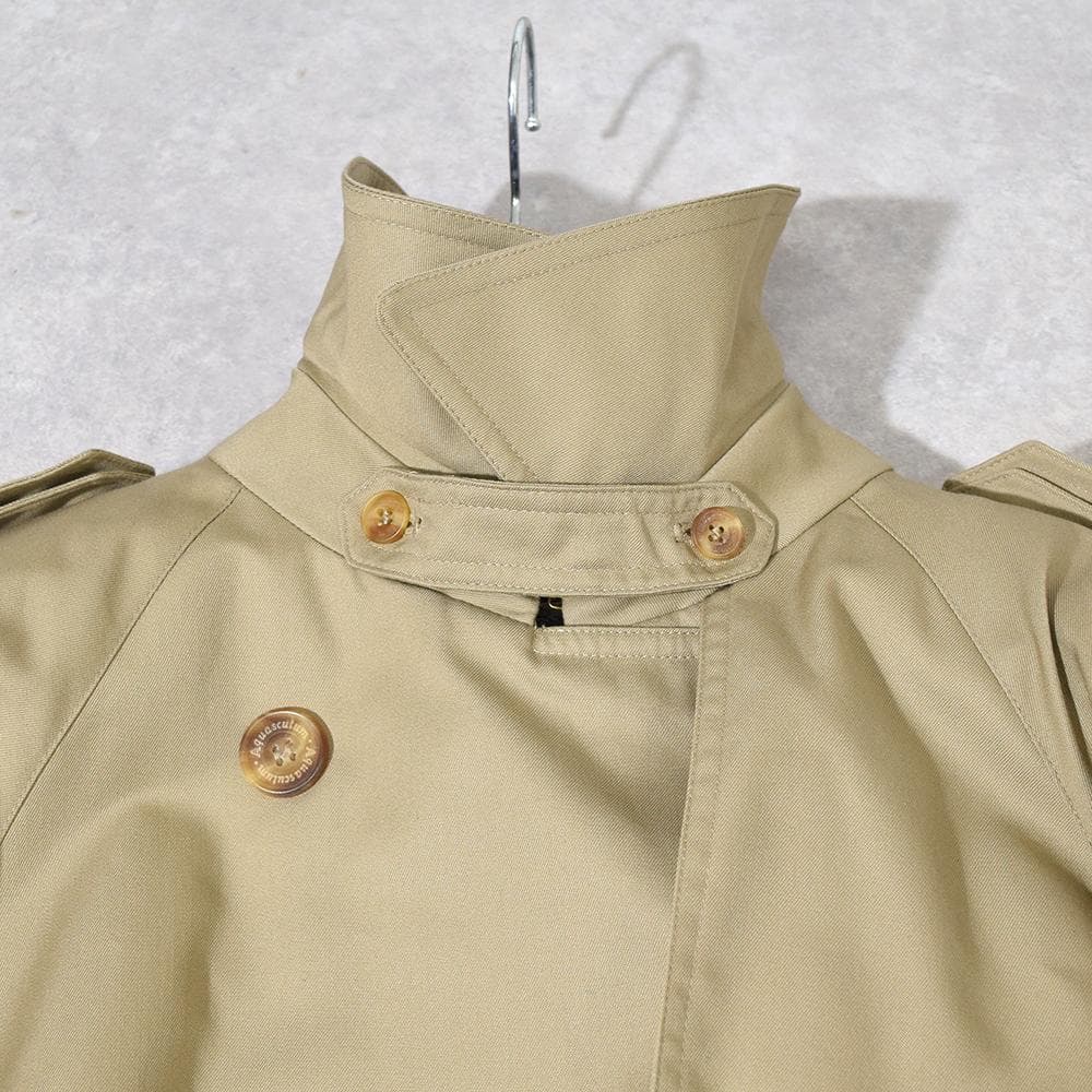 タグ付き 90s 英国製 アクアスキュータム ヴィンテージ トレンチコート 12