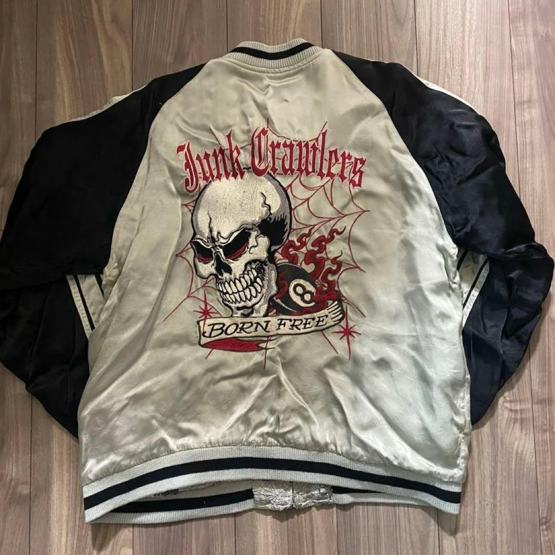 ぽ*か様 バックストリートクローラー スカル刺繍 リバーシブル スカジャン