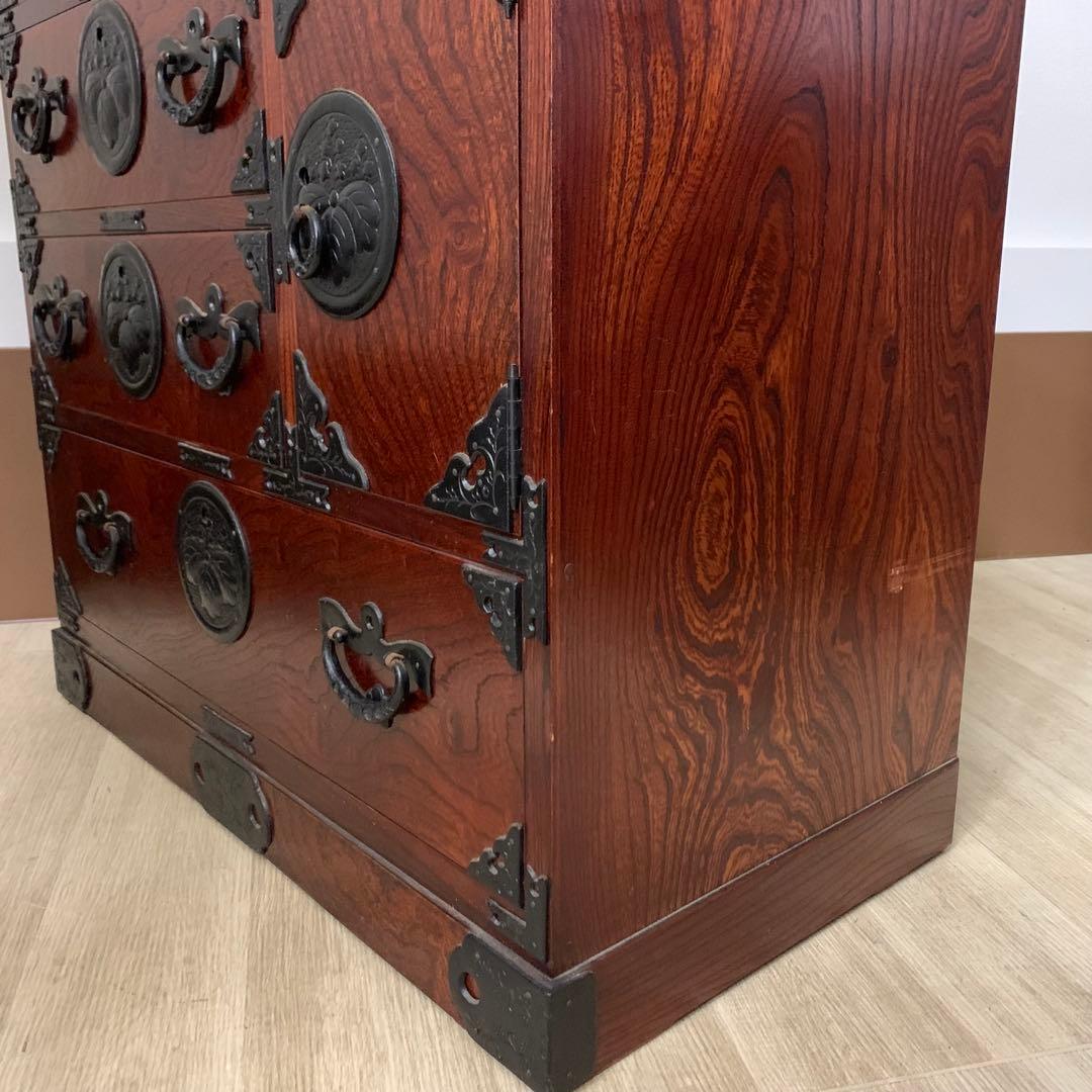 岩谷堂箪笥 小型箪笥 伝統工芸 漆塗り 南部鉄器 整理箪笥 鍵欠品