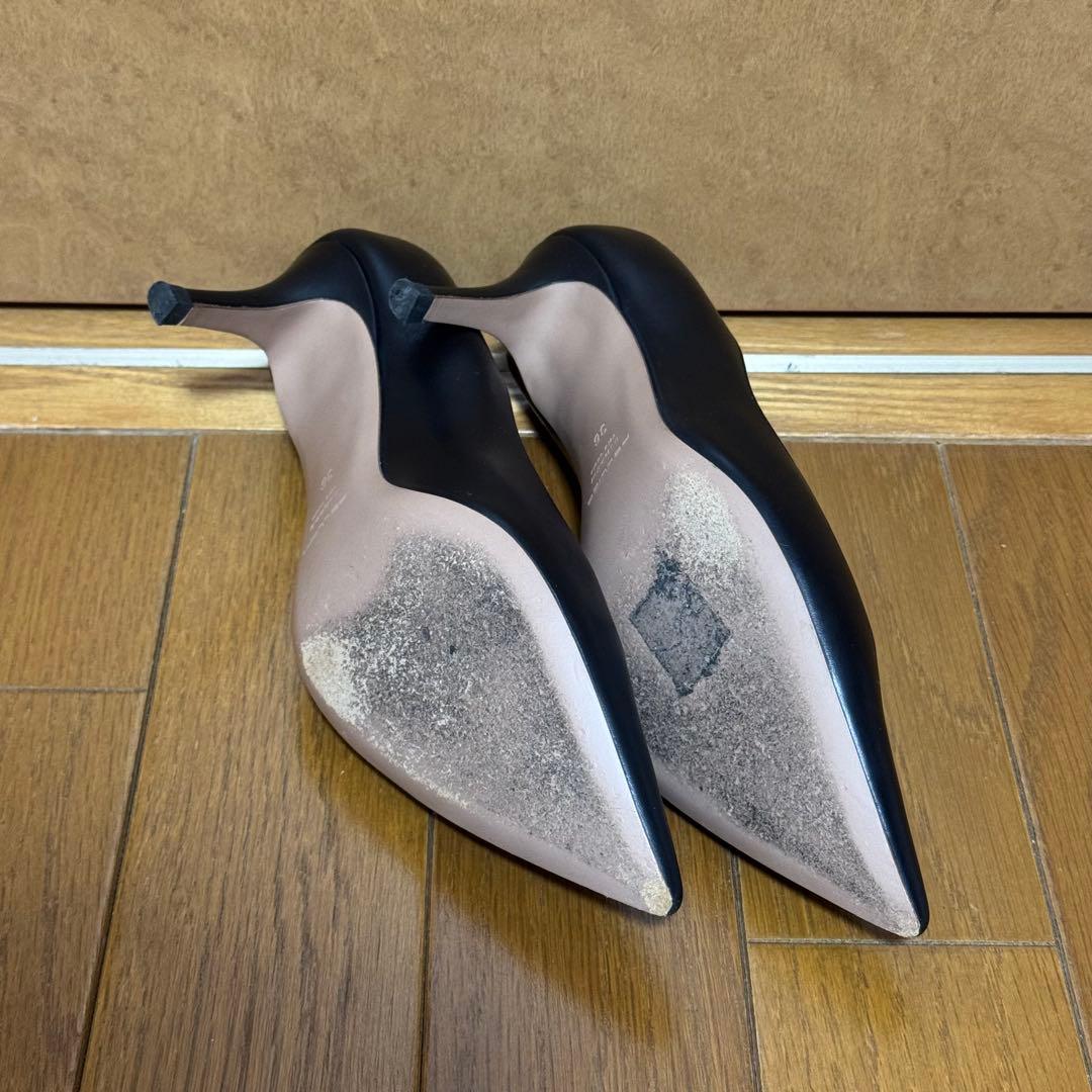 PELLICO(ペリーコ)ブラック ポインテッドトゥ パンプス/23cm