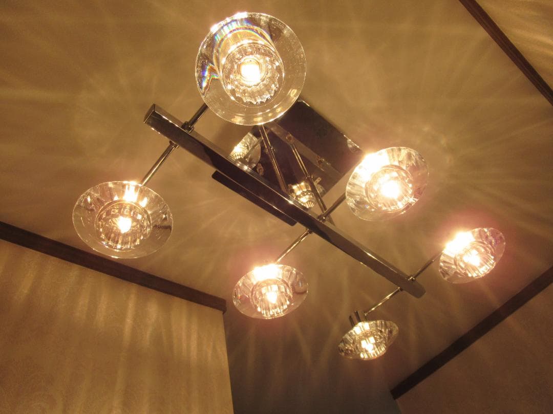 大塚家具 6灯シャンデリア ROG-0660/8 クリスタルガラス