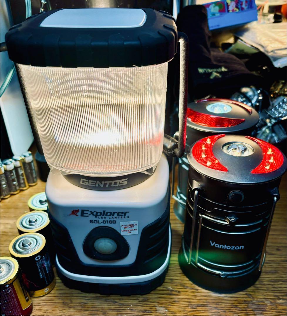 GENTOS Explorer SOL-016B LEDランタン.他2個計3個！