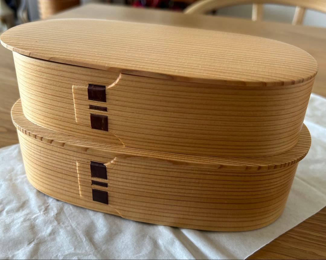 栗久　曲げわっぱ　小判入れ子(大) RSサイズ　日本製　化粧箱入り