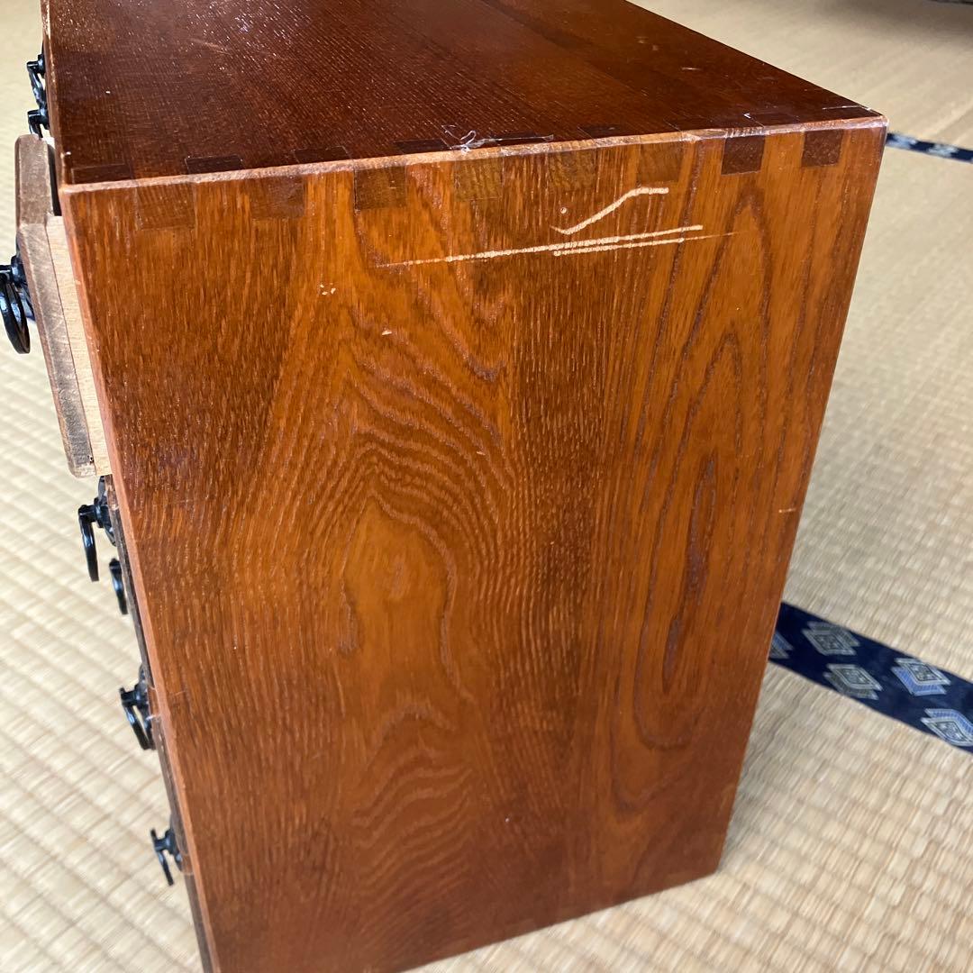 アンティーク木製9引き出しミニ箪笥