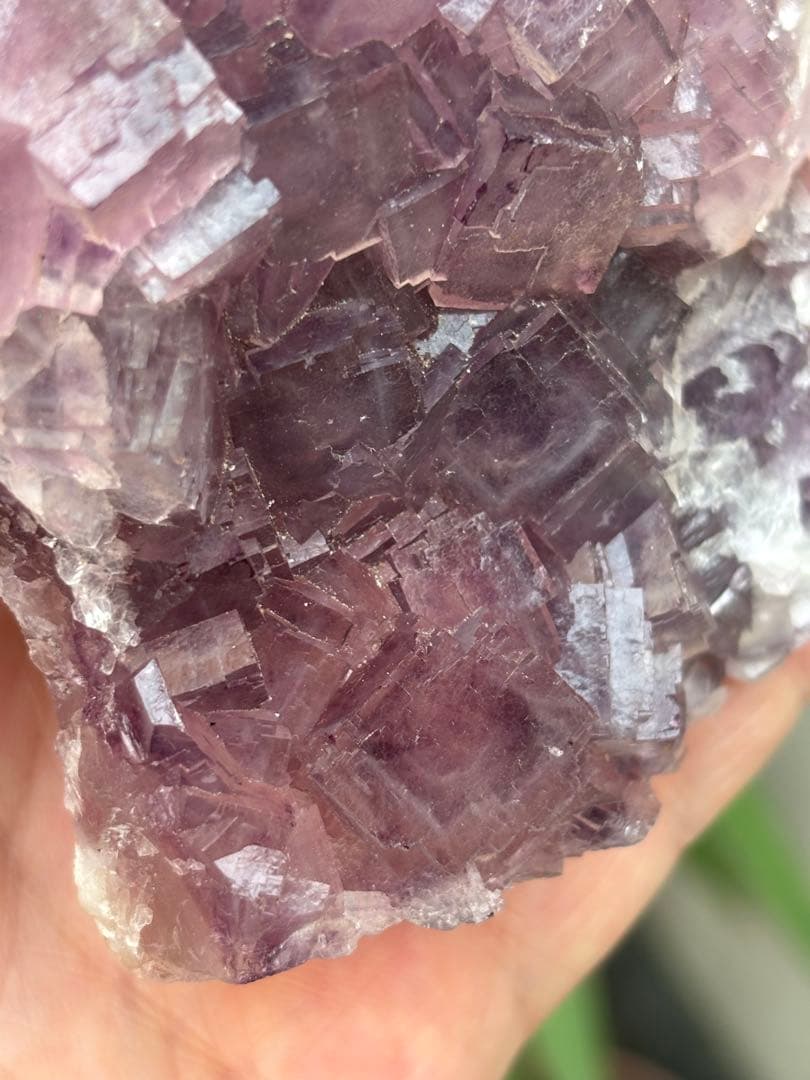 中国安徽省フローライト原石437g ピンクパープルカラー 可愛い　天然石