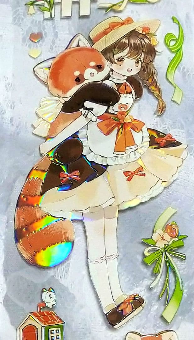 のこり２✩SALE✩J208＃抱抱玩偶(虹光)切り売り海外人物マステ女の子