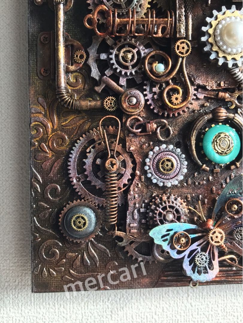 テクスチャー スチームパンクアート 立体画 原画 1点もの sp#8