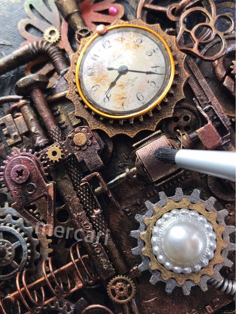 テクスチャー スチームパンクアート 立体画 原画 1点もの sp#8