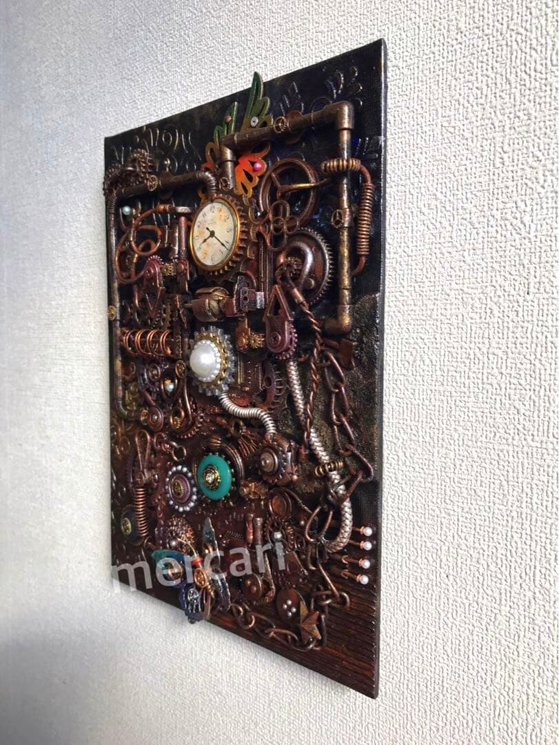 テクスチャー スチームパンクアート 立体画 原画 1点もの sp#8